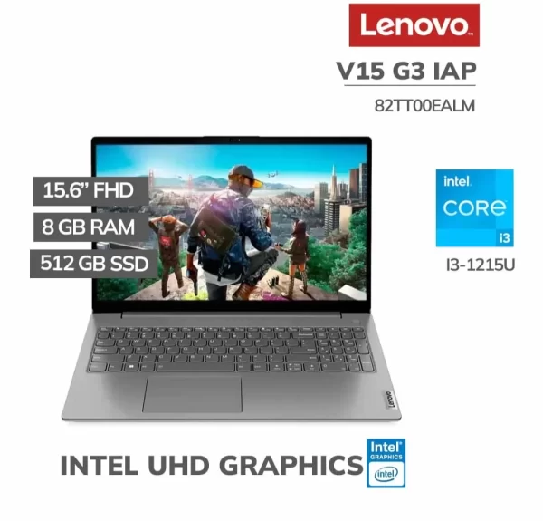 Laptop Lenovo V15 G3 IAP Ci3-12va 8GB/512GB/15.6"