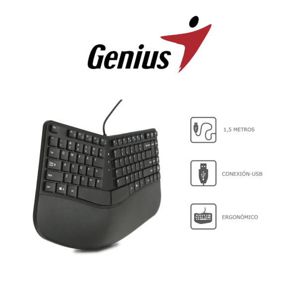 Teclado Genius ERGO KB-700 USB negro - Imagen 2